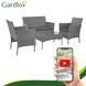 Садові меблі з ротангу темно-сірий Gardlov 26907