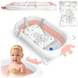 Складна ванночка дитяча з подушкою біло-рожева RICOKIDS РК-280